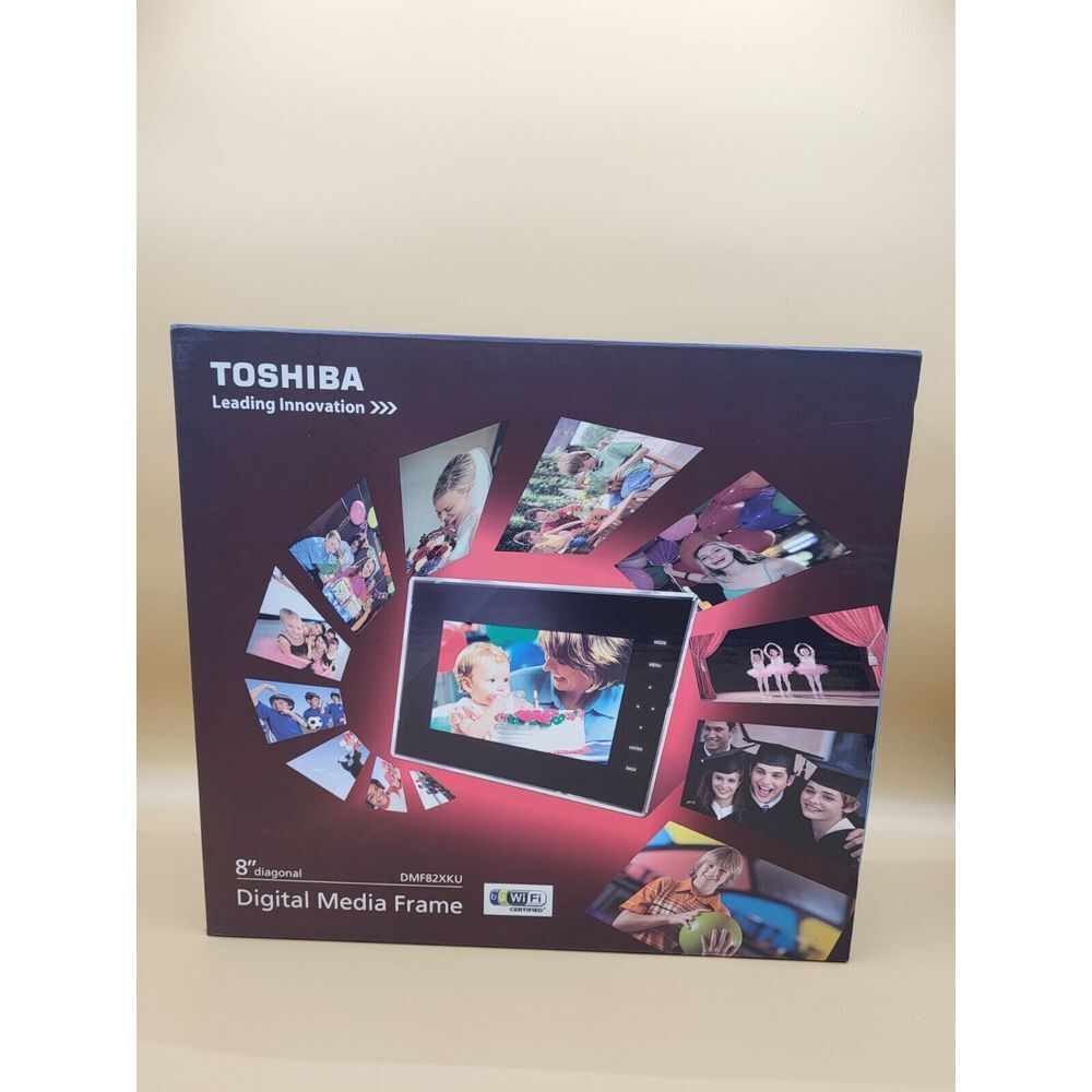 Toshiba‎ Digital Media Frame 8" BLACK Wi-Fi SD USB Speakers DMF82XKU
